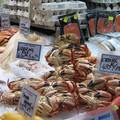 Upturned crabs at R.M.S. Seafoods, Leicester Market, Leicester Market, Leicester, 27 March 2004