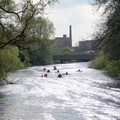 Canoes on the River Soar, Abbey Park, Leicester, 17 April 2004