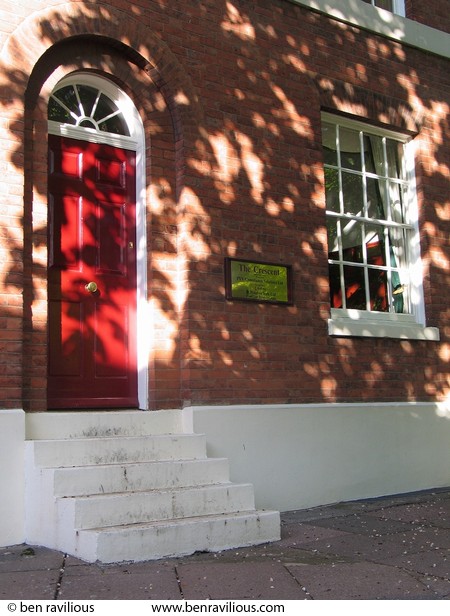 Dappled sunlight on the Crescent: The Crescent, King Street, Leicester, 03 May 2004