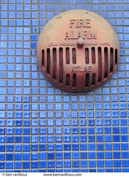 Fire alarm bell: Humberstone Gate, Leicester, 23 May 2004