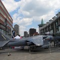 Harrier jump jet in the city centre, Humberstone Gate, Leicester, 23 May 2004