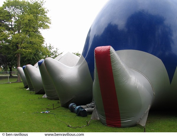 inflatable sculpture: Leicester Belgrave Mela 2004, Abbey Park, Leicester, 10 July 2004