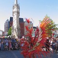 Carnival procession at the Clocktower, Gallowtree Gate, Leicester, 07 August 2004