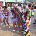 man in rag costume at carnival, Gallowtree Gate, Leicester, 07 August 2004