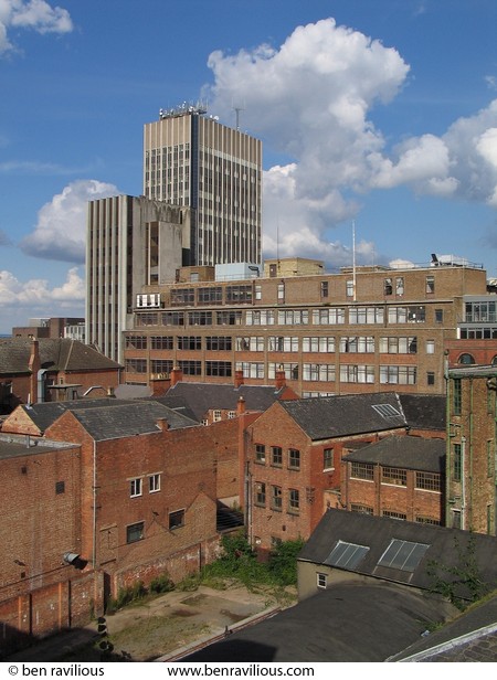 Rear of Rutland street mill buildings: Rutland Street, Leicester, 21 August 2004