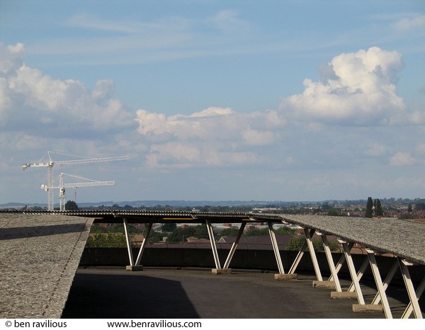 City skyline from top of car park: Lee Circle, Leicester, 21 August 2004