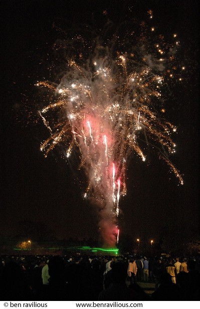 Fireworks display: Diwali lights switch-on ceremony, Cossington Street Playing Fields, Leicester, 31 October 2004