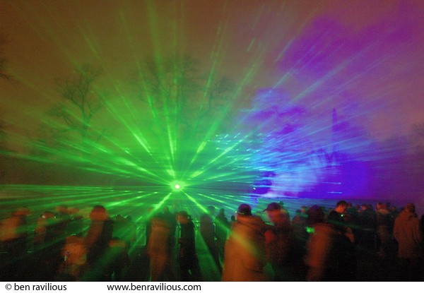 Laser show: Abbey Park Fireworks 2004, Abbey Park, Leicester, 06 November 2004