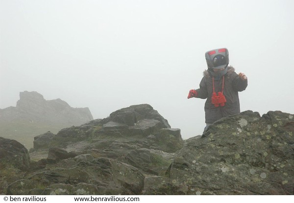Boy in a robot costume: Bradgate Park, Leicester, 21 November 2004