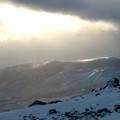 Windswept snowy mountain, Glen Shee, Cairngorms, Scotland, 28 December 2004