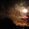 New Year fireworks, Arthur's Seat, Edinburgh, Scotland, 01 January 2005