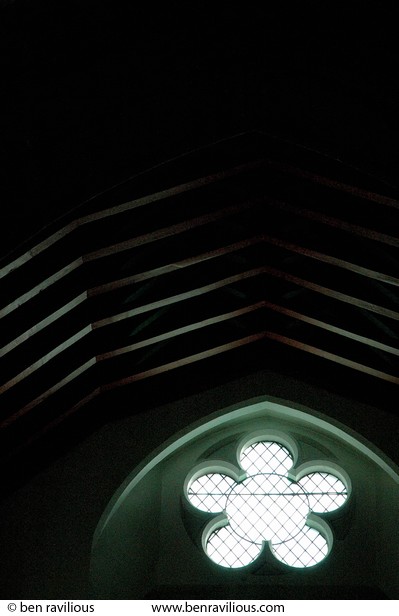 Cinquefoil window at Leicester Cathedral: Cathedral, Leicester, 19 February 2005