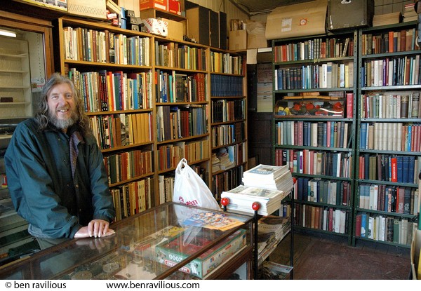 Book and model shop owner: St Nicholas Place, Leicester, 19 February 2005
