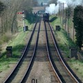 Steam locomotive on the Great Central Railway, Quorn & Woodhouse Station, Leicestershire, 10 April 2005