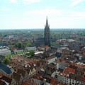 Onze-Lieve-Vrouwekerk and surrounding rooftops, Brugge, Belgium, 01 May 2005