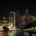 City skyscrapers and thundercloud, Marina Bay, Singapore, 04 June 2005