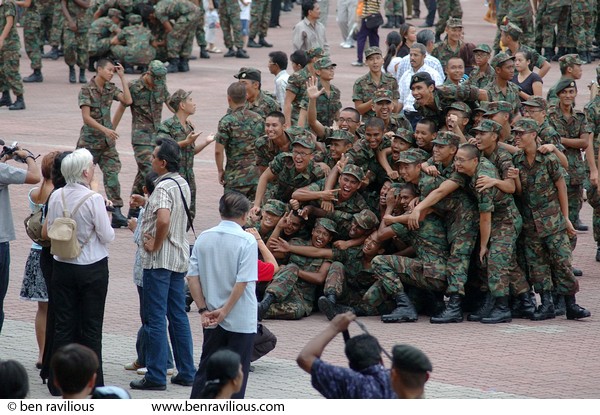 National service passing out parade celebrations: Pulau Tekong, Singapore, 07 June 2005