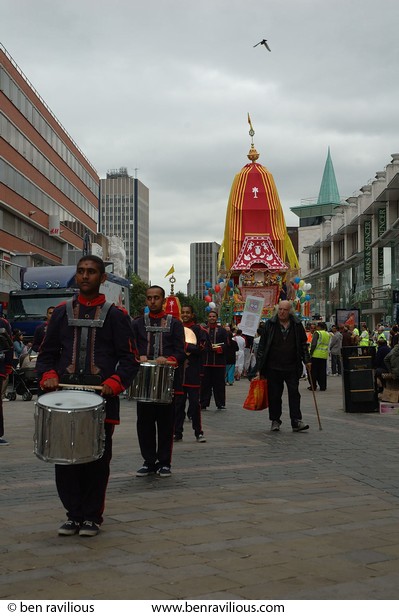 Ratha Yatra festival parade: Humberstone Gate, Leicester, 31 July 2005