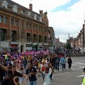 Carnival procession dancing, Granby Street, Leicester, 06 August 2005