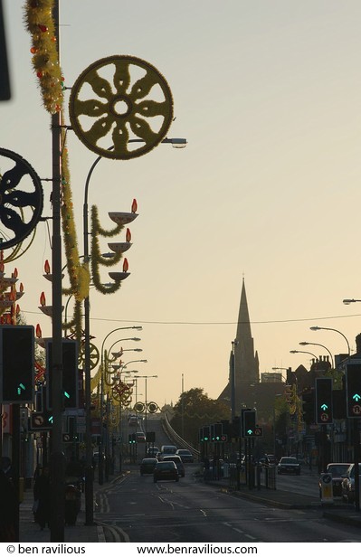 Diwali Decorations: Belgrave Road, Leicester, 13 November 2005
