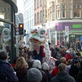 Chinese lion dance, Chinese New Year 2006, Belvoir Street, Leicester, 28 January 2006