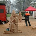 Woodcarver at New Walk Museum, Museum Square, New Walk, Leicester, 18 February 2006