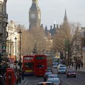 Palace of Westminster viewed from Trafalgar Square, Whitehall, London, 11 March 2006