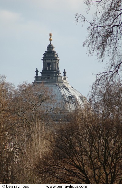 Central Hall Methodist Church from St James's Park: Westminster, London, 11 March 2006