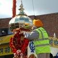 Decorating Vaisakhi Carriage, Holy Bones, Leicester, 09 April 2006
