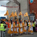 Flag bearers at Vaisakhi parade, Holy Bones, Leicester, 09 April 2006
