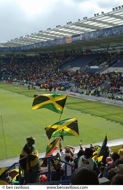 Jamaica vs Ghana football match: Walkers Stadium, Leicester, 29 May 2006