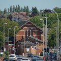 St Philip's Church with busy traffic, Evington Road, Leicester, 03 June 2006