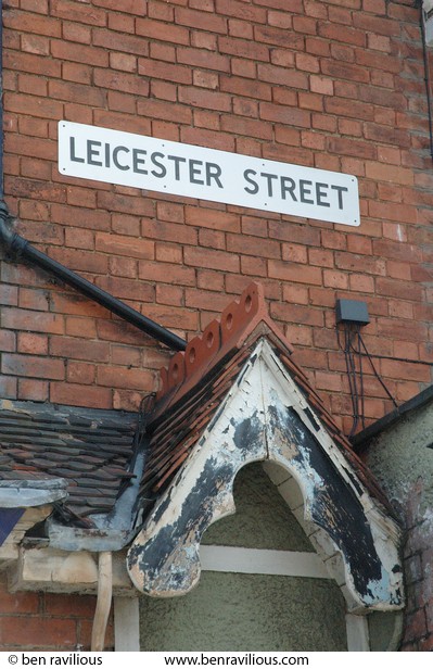 Porch and road sign: Leicester Street, Spinney Hills, Leicester, 04 June 2006