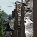 Slate rooves and lamp, Granby Avenue, Spinney Hills, Leicester, 04 June 2006