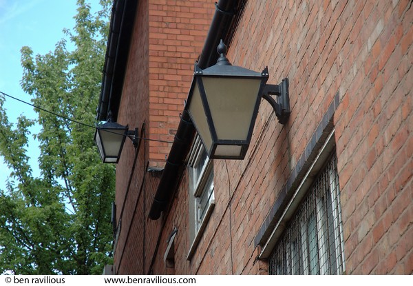 Old style street lamps: Halstead Street, Spinney Hills, Leicester, 05 June 2006