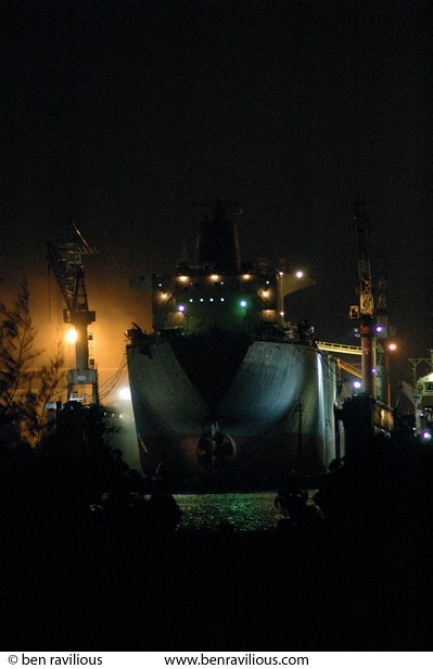 Ship in dock: Jurong shipyard, Singapore, 06 July 2006