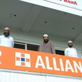 Imam cricket players at the Pavilion, Imams vs Christian Clerics cricket match, Leicestershire Country Cricket Ground, Grace Road, Leicester, 11 September 2006