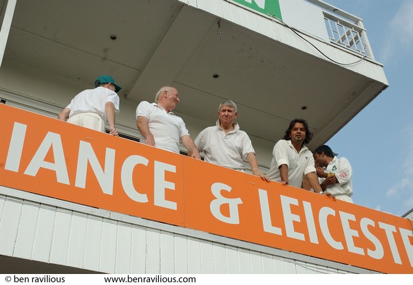 Christian cricket players at the Pavilion: Imams vs Christian Clerics cricket match, Leicestershire Country Cricket Ground, Grace Road, Leicester, 11 September 2006