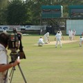Television camera filming cricket match, Imams vs Christian Clerics cricket match, Leicestershire Country Cricket Ground, Grace Road, Leicester, 11 September 2006