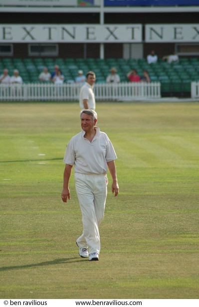 Tim Stevens, Bishop of Leicester fielding: Imams vs Christian Clerics cricket match, Leicestershire Country Cricket Ground, Grace Road, Leicester, 11 September 2006