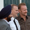 Resham Singh Sandhu, Assistant Chief Constable Chris Eyre, Morgan Spurlock, Imams vs Christian Clerics cricket match, Leicestershire Country Cricket Ground, Grace Road, Leicester, 11 September 2006