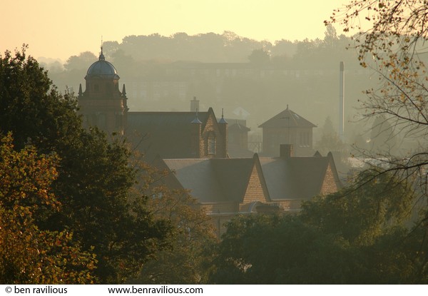 Victorian buildings at dawn: Spinney Hills, Leicester, 04 November 2006