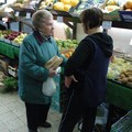 Greengrocer talking to customer, East Park Road, Spinney Hills, Leicester, 04 November 2006