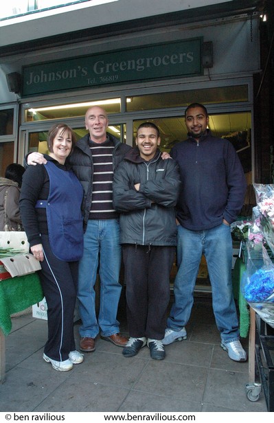 Johnson's Greengrocers - the team: East Park Road, Spinney Hills, Leicester, 04 November 2006