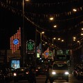 Street with Vaisakhi lights, East Park Road, Leicester, 06 April 2007