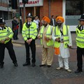 Policemen and parade organisers pose for a photograph, Vaisakhi Parade 2007, Humberstone Gate, Leicester, 22 April 2007