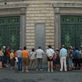 Tourists outside Opera House, Schouwburgstraat, Ghent, Belgium, 29 April 2007