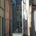 Cyclist, near Veldstraat, Ghent, Belgium, 29 April 2007