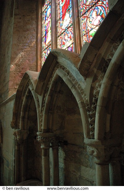 Norman sedilla: St Mary's de Castro Church, Castle yard, Leicester, 09 June 2007