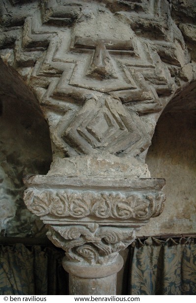 Norman sedilla carving: St Mary's de Castro Church, Castle yard, Leicester, 09 June 2007